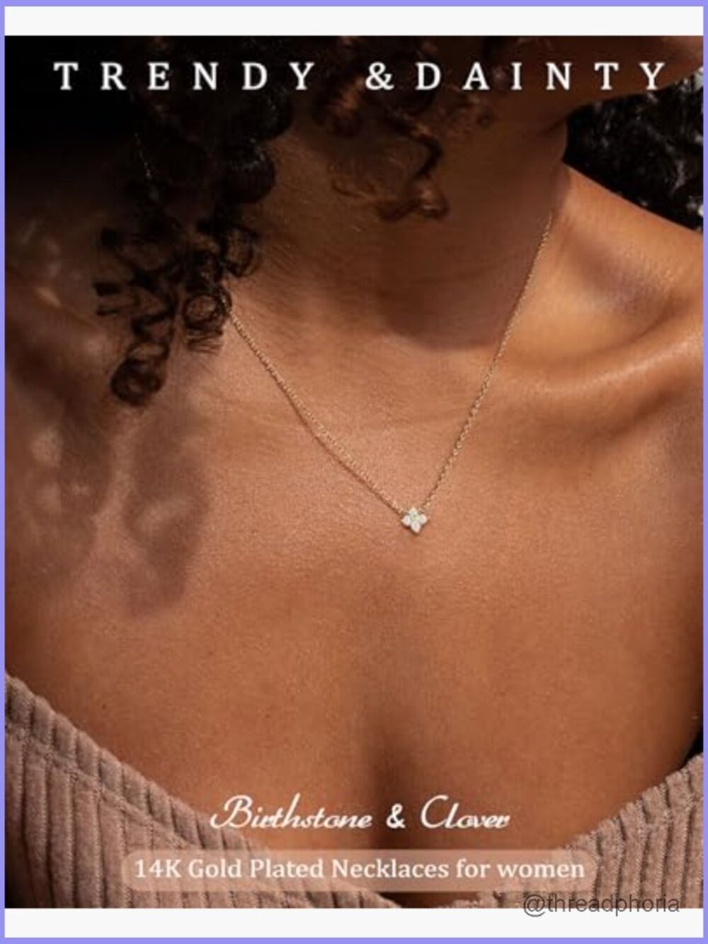 Dainty Birthstone Pendant Necklace 14K Gold Plated Cubic Zirconia - Picture 2 of 7